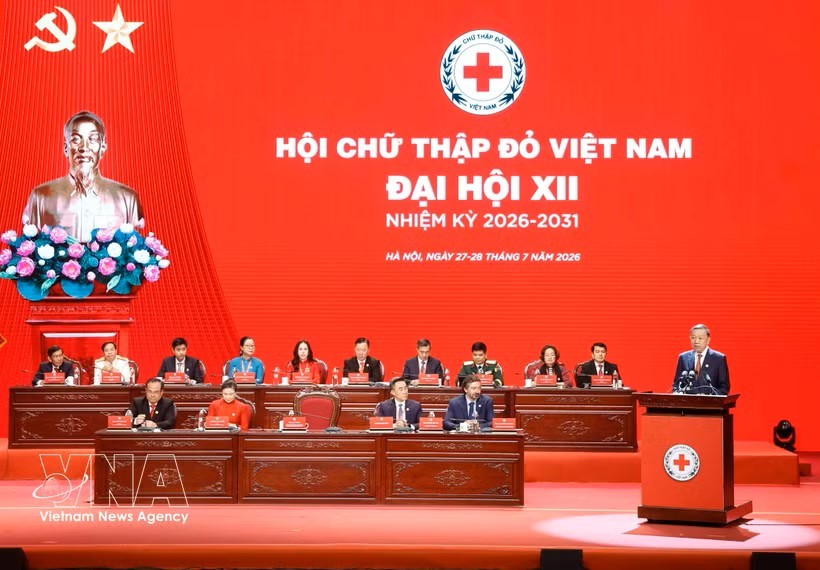 党中央总书记、国家主席苏林发表指导性讲话。图：越通社