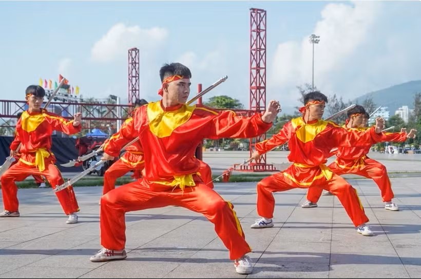 对武学的热爱精神被“武之乡”平定人民代代相传与发扬。图：Vietnam+