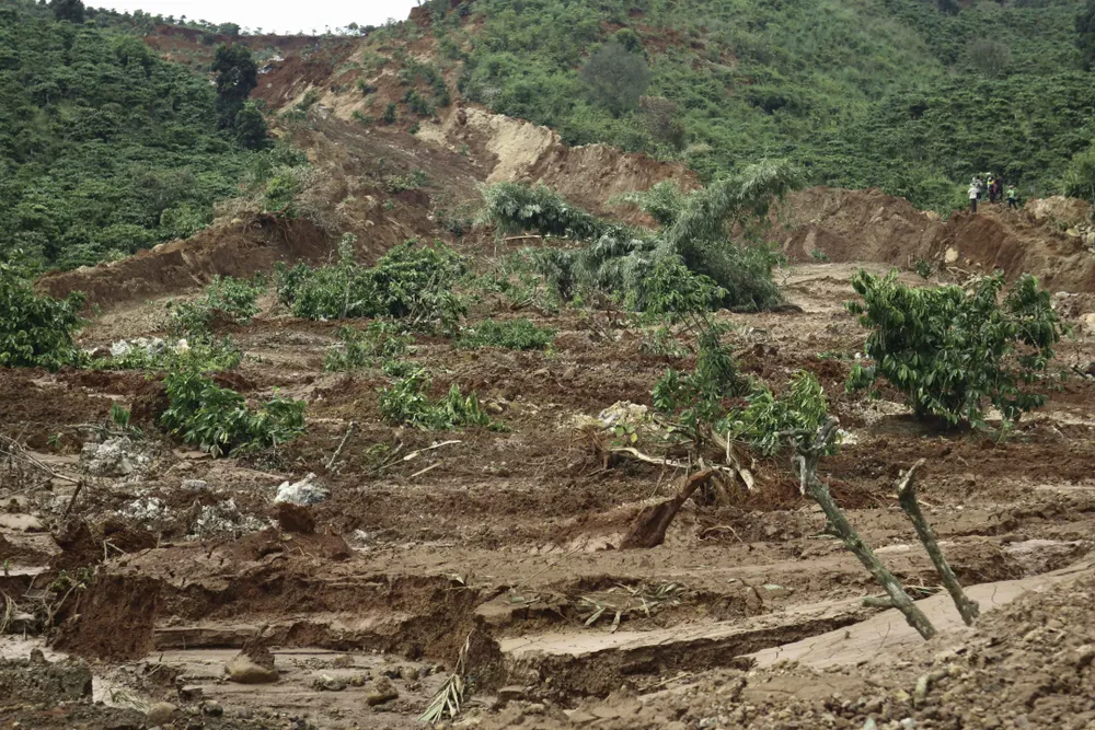 Người dân liều mình vào vùng sạt lở thu hoạch cà phê ảnh 8