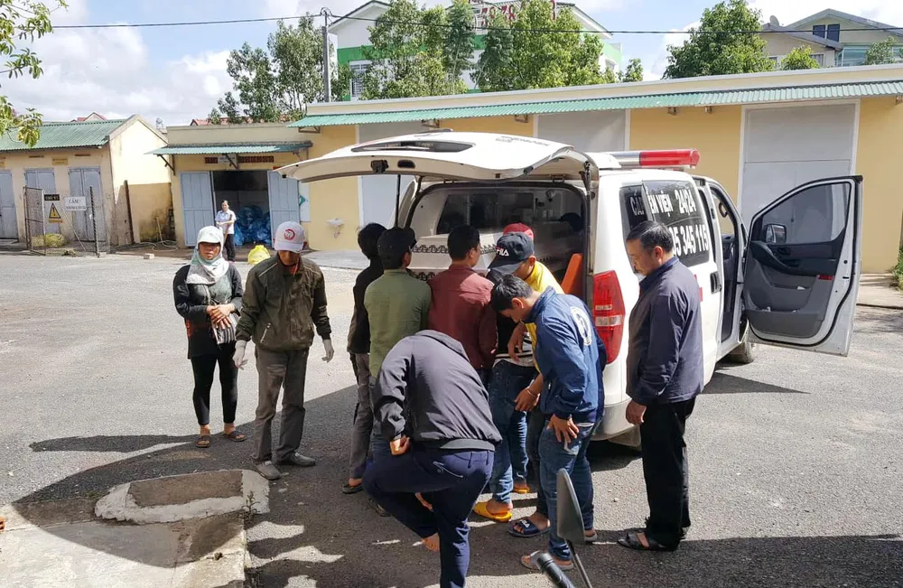 8 người bị điện giật trong lúc chuyển khung nhà kính qua đường dây điện ảnh 1