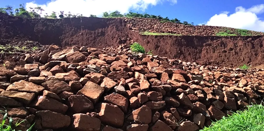 Khu vực sạt lở Nhà máy thủy điện Đam B’ri 1