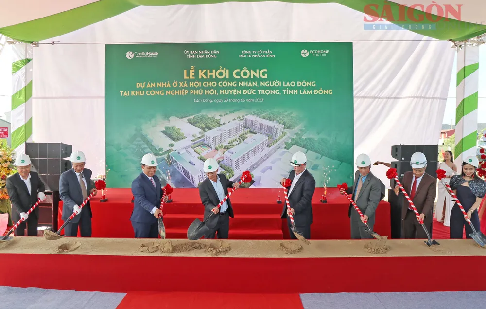 Khởi công xây dựng nhà ở xã hội cho công nhân, người lao động tại Khu công nghiệp Phú Hội, huyện Đức Trọng