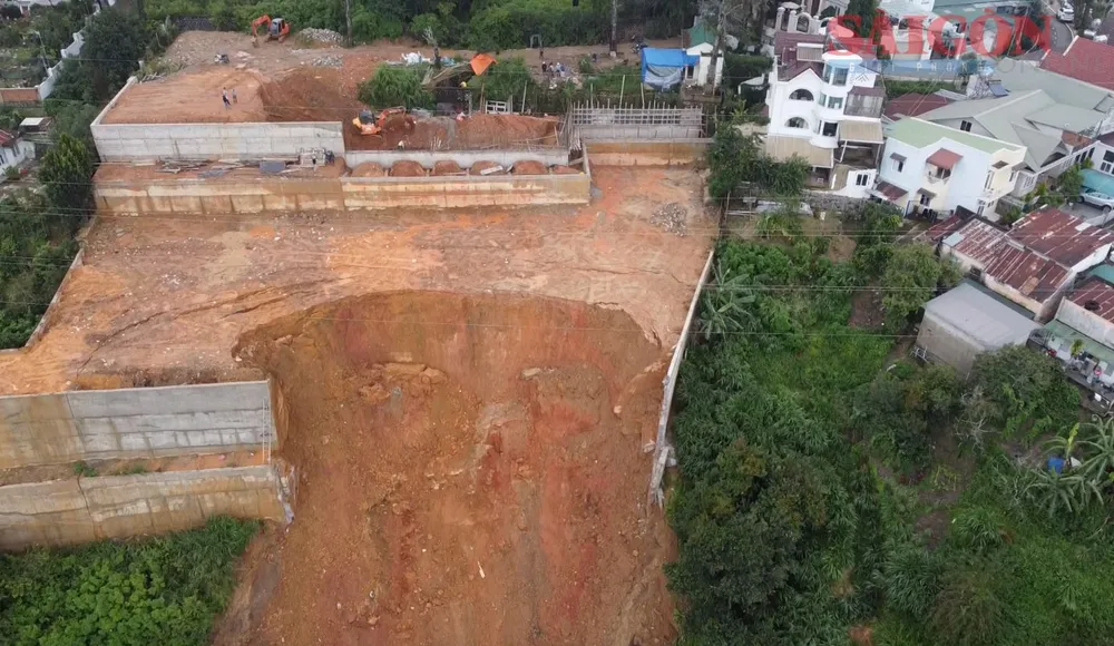 Hiện trường vụ sạt lở sáng 29-6 ở Đà Lạt