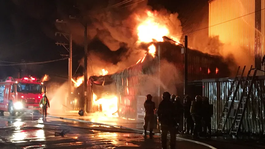 Hiện trường vụ cháy. Ảnh: CNA