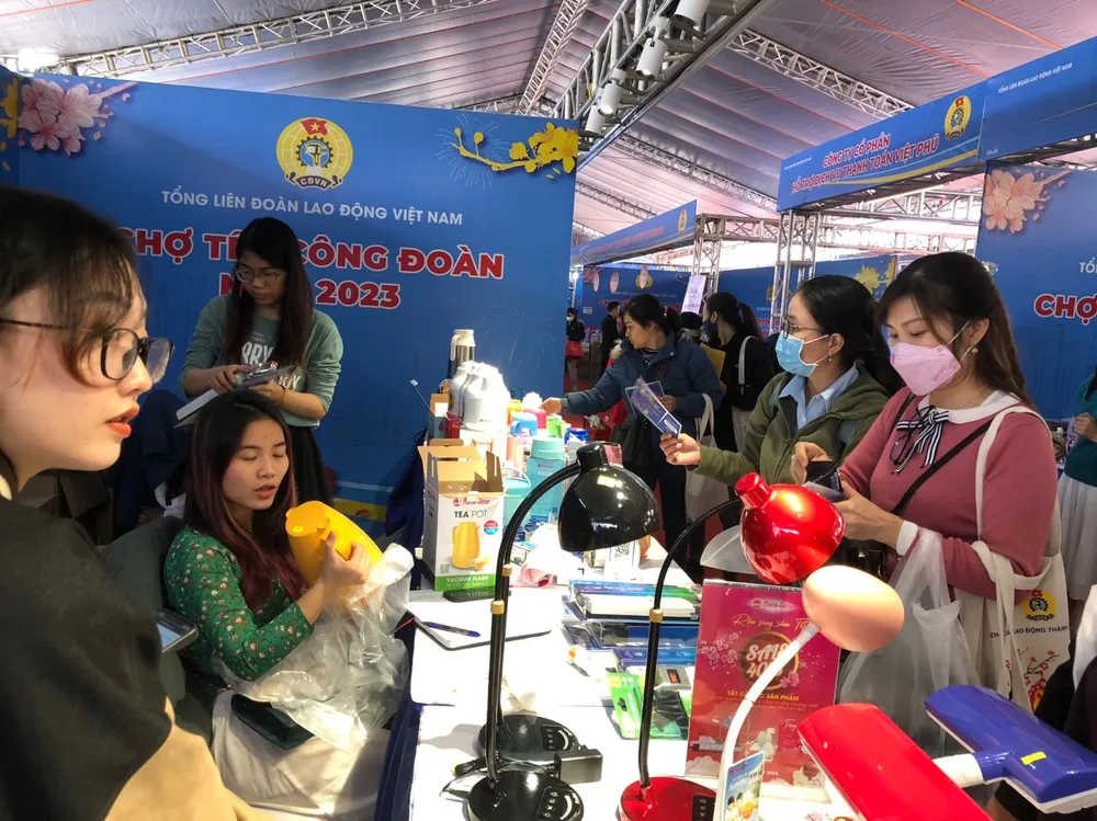 Chợ tết công đoàn khai mạc ngày 10-1 tại Hà Nội