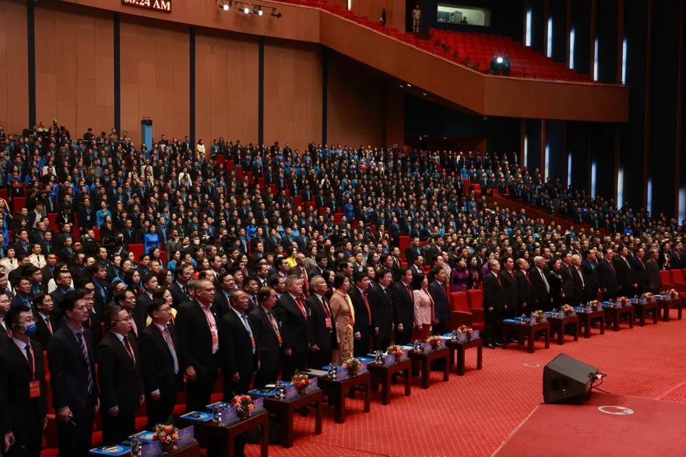 Các đại biểu dự Đại hội XIII Công đoàn Việt Nam. Ảnh: NGUYỄN HẢI