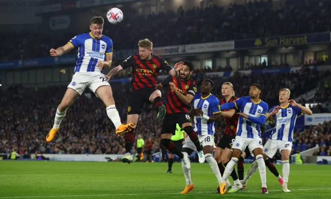 Brighton trong trận đấu với Man.City để kiếm vé dự Europa League