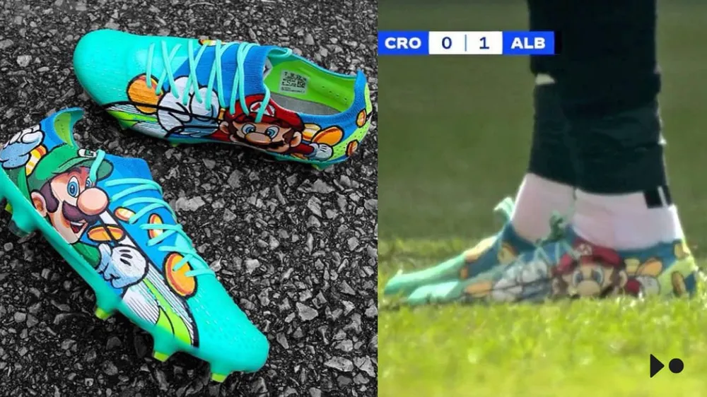 Sắc màu Euro: Khi Asani mang giày Super Mario hay chuyện vận may từ những đôi giày