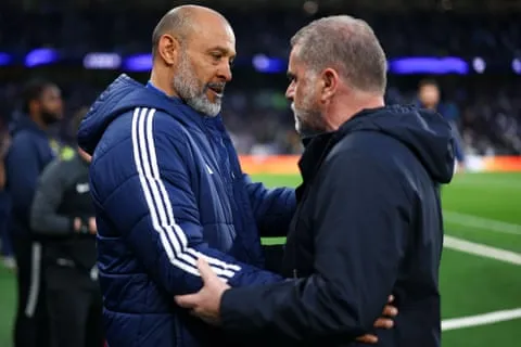 Ange Postecoglou thừa nhận Nuno Espírito Santo đã “tạo ra một kế hoạch thi đấu phù hợp với các cầu thủ mà ông ấy có”. Nguồn: Chloe Knott/Tottenham Hotspur FC/RShutterstock