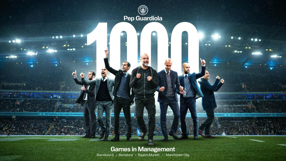 Cột mốc 1000 trận: Pep Guardiola tái sinh cùng Man City