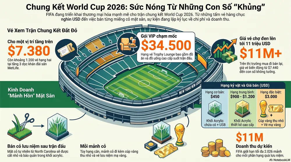Trận chung kết World Cup 2026 trở thành món hàng xa xỉ