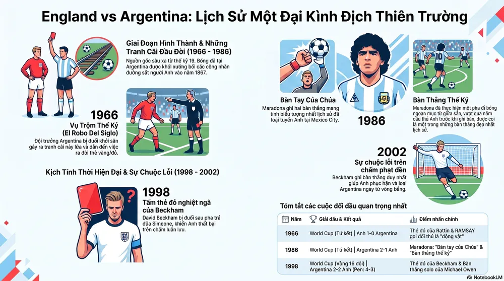 Màn so tài Anh – Argentina: Duyên nợ kéo dài 60 năm