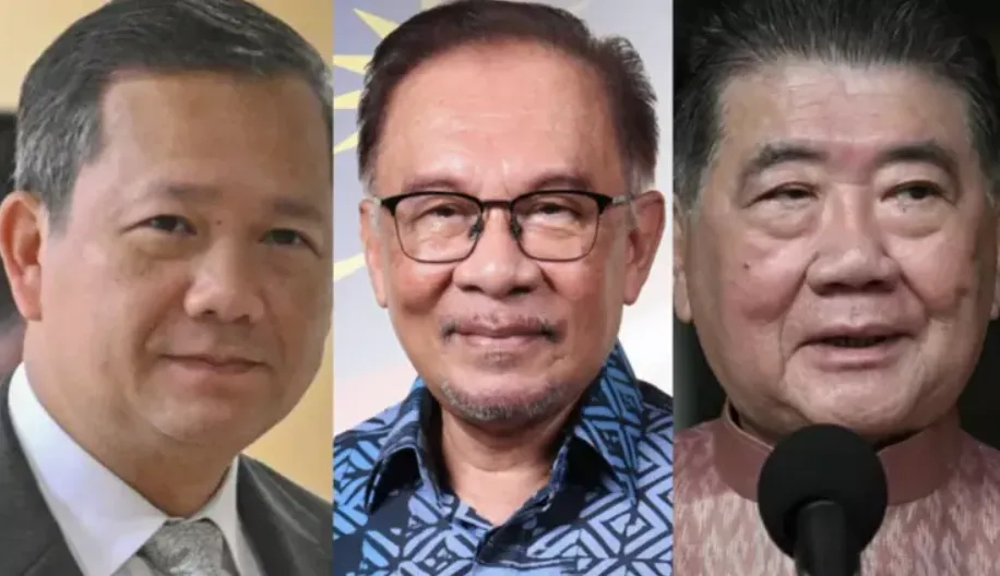Từ trái sang: Thủ tướng Campuchia Hun Manet, Thủ tướng Malaysia Anwar Ibrahim và quyền Thủ tướng Thái Lan Phumtham Wechayachai (ảnh minh họa). Ảnh: Bangkok Post