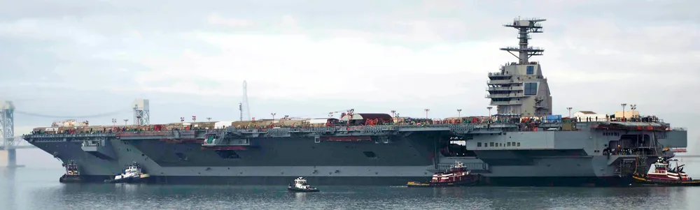 Tàu sân bay USS Gerald Ford. Ảnh: US Navy