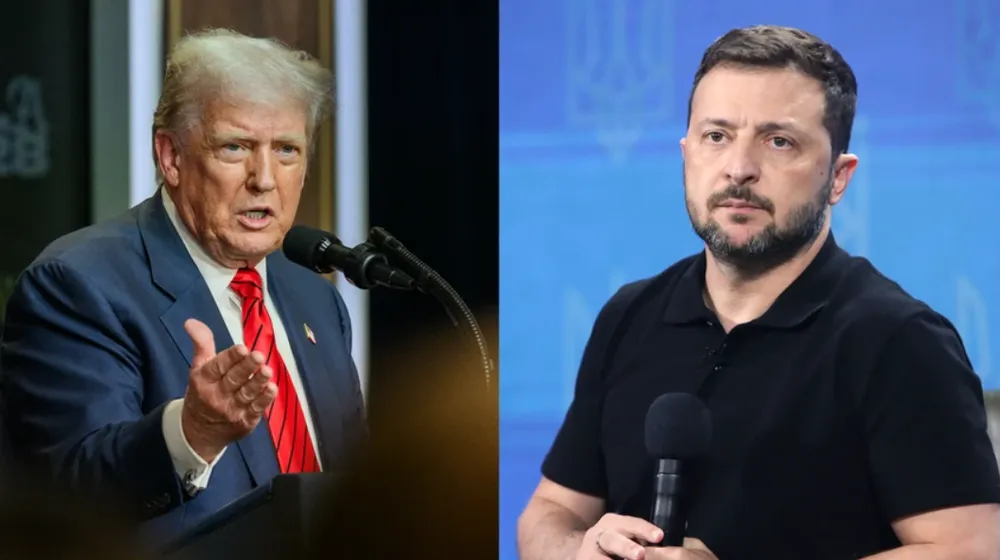 Tổng thống Mỹ Donald Trump (trái) và Tổng thống Ukraine Volodymyr Zelensky. Ảnh: WHITE HOUSE/UKRINFORM