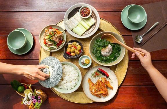 越南某餐馆的北部饭餐。 