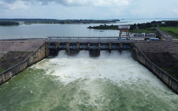 油汀湖2025年第六期第一次泄洪。 