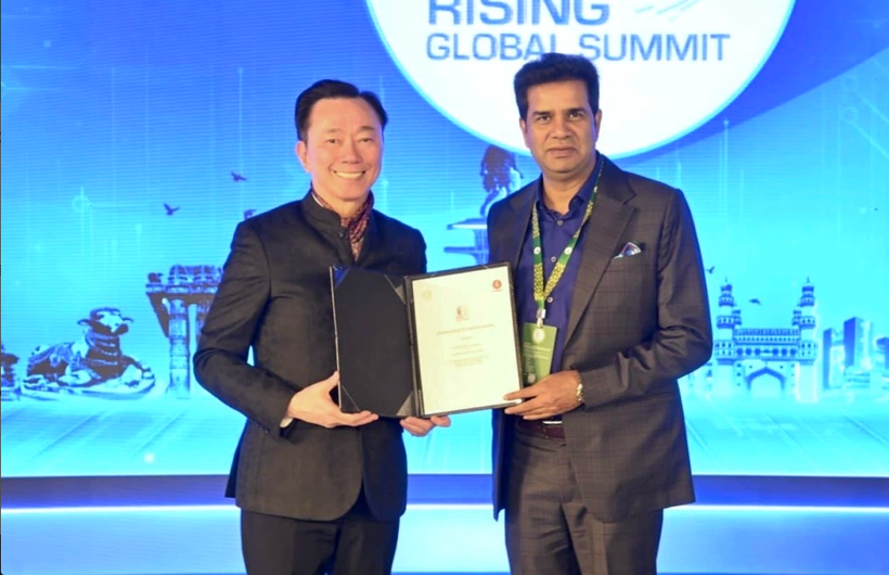 越南最大民营企业Vingroup集团与印度特伦甘纳邦政府代表正式签署谅解备忘录。Vingroup供图 