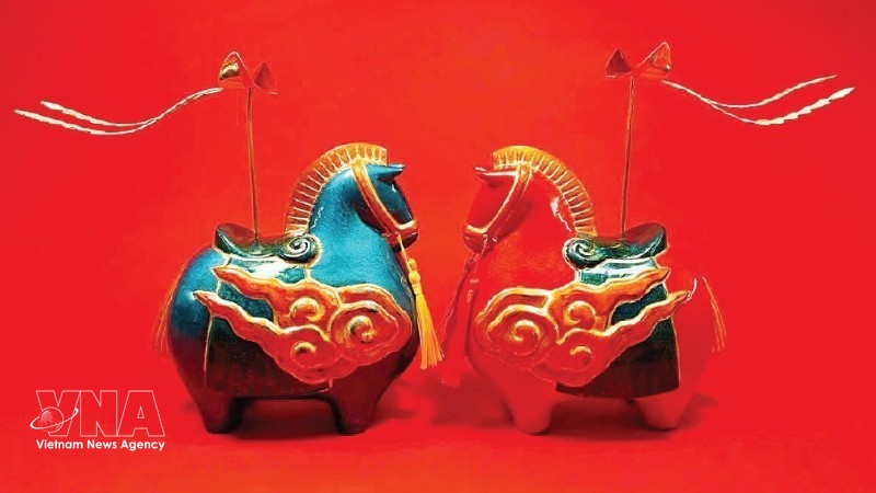 “梅花骏马”作品。 