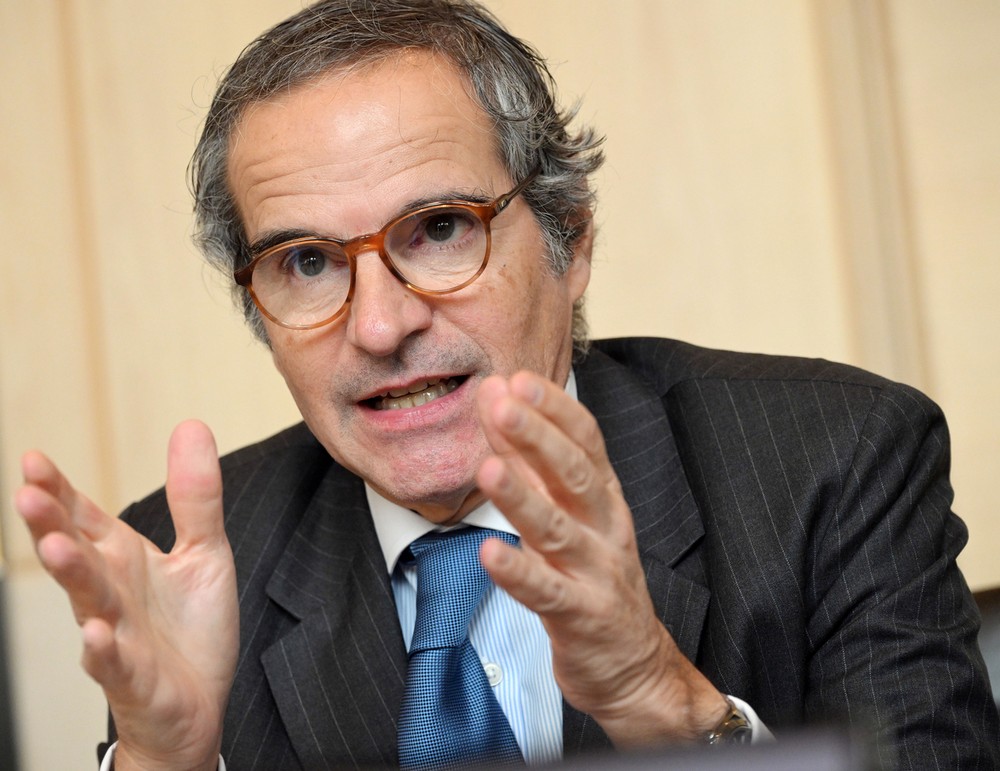 国际原子能机构总干事拉斐尔·格罗西在韩国新闻发布会。