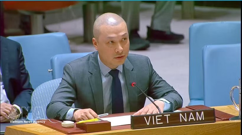 越南常驻联合国代表团副代表阮黄原公使。