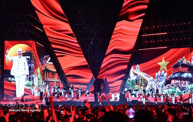 资料图：庆祝八月革命与“九•二”国庆80周年的艺术晚会“祖国在心中”。
