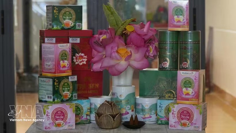 获得OCOP认证的各类莲花产品。 