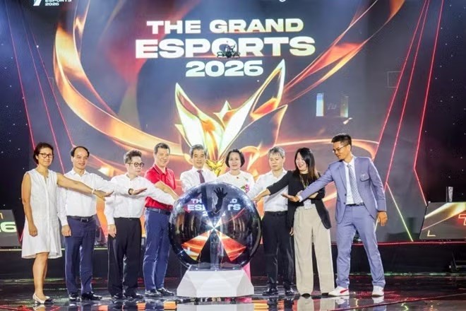 2026年电竞大赛（The Grand Esports 2026）系列赛事活动于7月9日在河内美亭室内田径宫正式开幕。越南体育局供图 