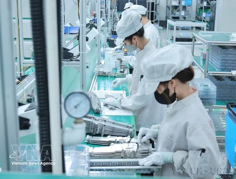 在广宁省的Bumjim Electronics Vina有限责任公司（100%韩资）的生产活动。