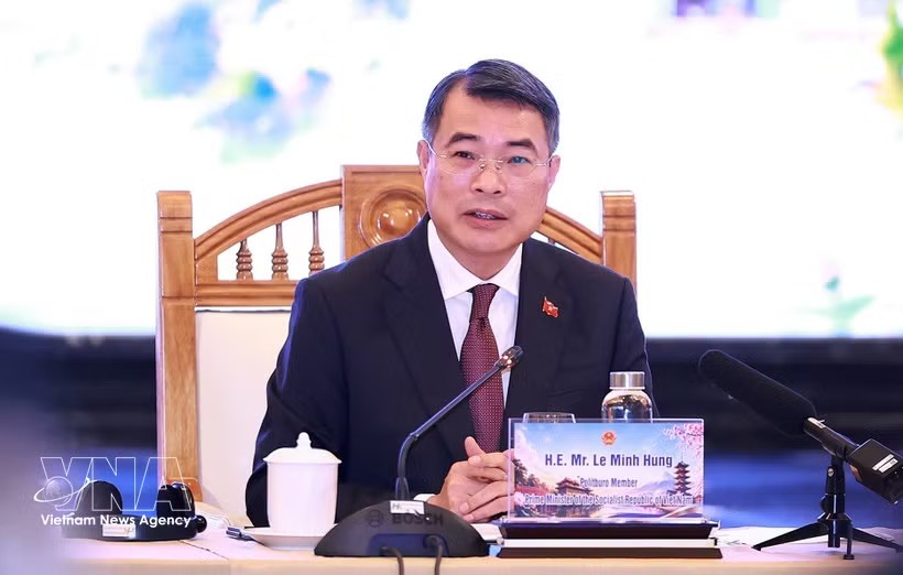 政府总理黎明兴在对话会上发表讲话。