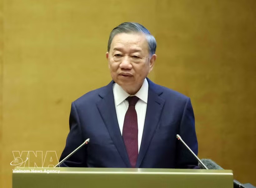 党中央总书记、国家主席苏林发表讲话。
