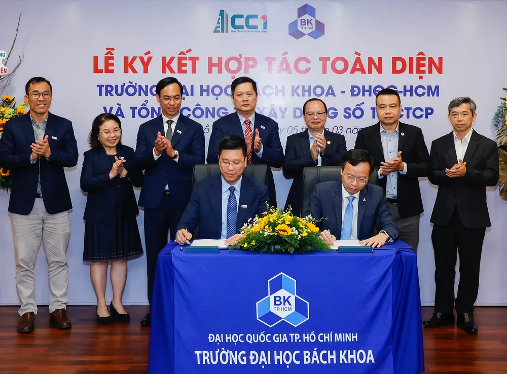 Trường ĐH Bách khoa (ĐHQG TPHCM) và Tổng công ty Xây dựng số 1 ký kết hợp tác toàn diện.jpg
