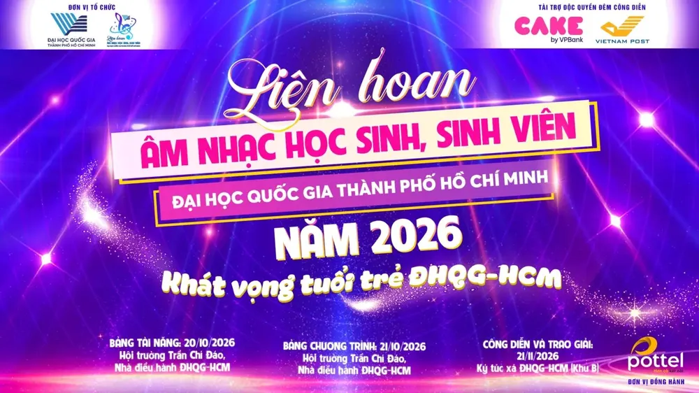 Chương trình Liên hoan âm nhạc học sinh, sinh viên năm 2026 của ĐHQG TPHCM