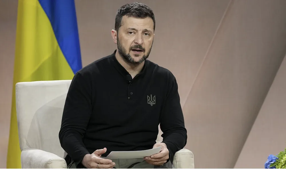 Tổng thống Ukraine Volodymyr Zelensky. Ảnh: XINHUA