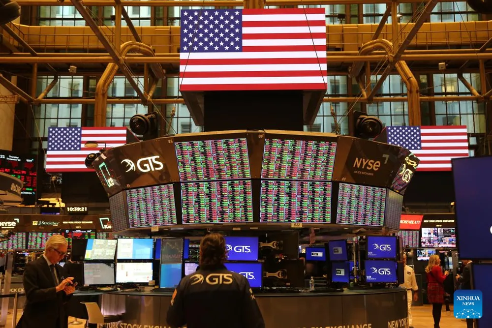 Sở Giao dịch chứng khoán New York. Ảnh: XINHUA 