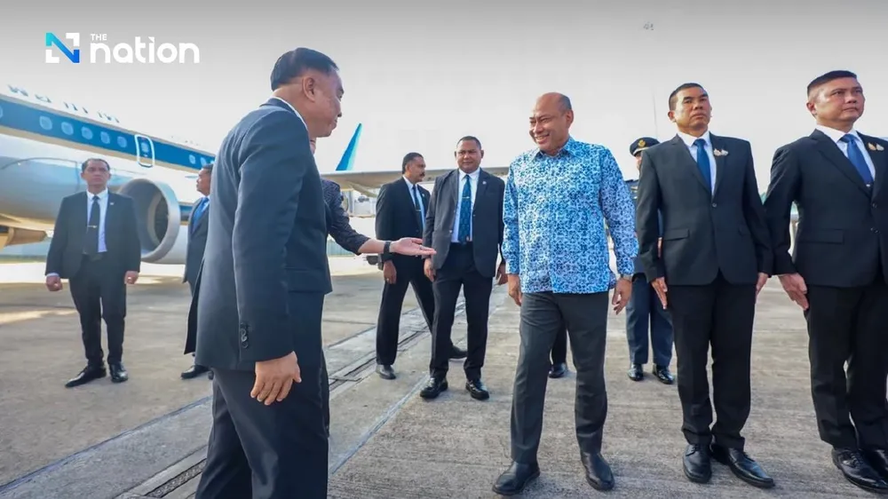 Phái đoàn của Thái Lan đến Malaysia dự họp Ủy ban Biên giới chung cấp Bộ trưởng Quốc phòng với Campuchia. Ảnh: NATION 