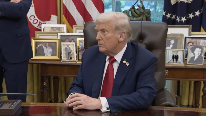 Tổng thống Mỹ Donald Trump trong buổi ký sắc lệnh cho phép TikTok tiếp tục hoạt động ở Mỹ. Ảnh: ABC NEWS