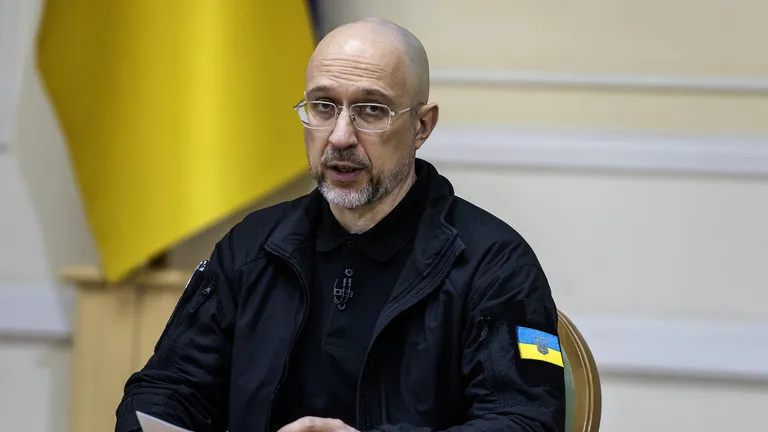 Bộ trưởng Bộ Quốc phòng Ukraine Denis Shmigal. Ảnh: MAXYM MARUSENKO/ NUR PHOTO 