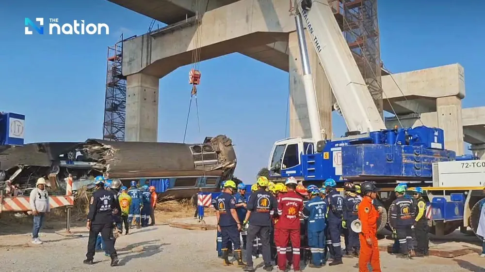 Hiện trường vụ tai nạn. Ảnh: THE NATION 