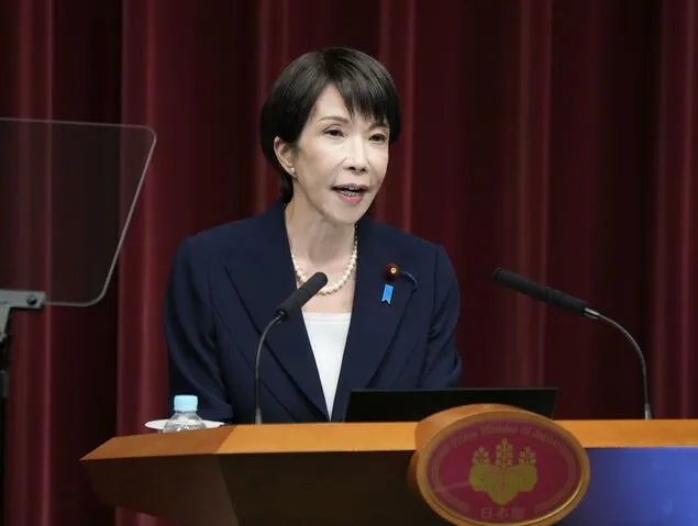 Thủ tướng Nhật Bản Sanae Takaichi tuyên bố sẽ giải tán Hạ viện vào ngày 19-1. Ảnh: KYODO