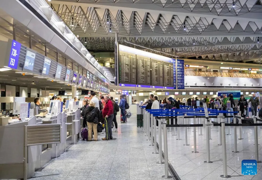 Sân bay Frankfurt tại Frankfurt, Đức. Ảnh: XINHUA 