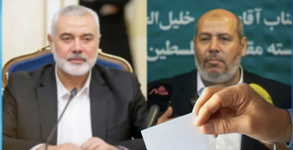 Ông Khaled Mashal và ông Khalil al-Hayya. Ảnh: RUSSIAN FEDERAL ASSEMBY/NASER JAFARI/CREATIVE COMMONS