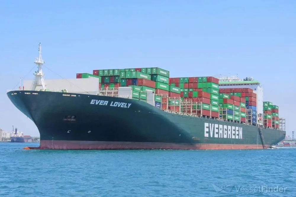 Tàu M/V Ever Lovely. Ảnh: VESSEL FINDER 