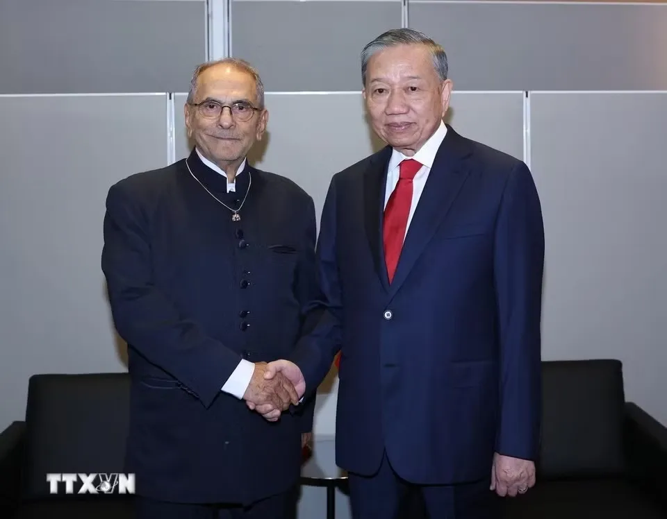 Tổng Bí thư, Chủ tịch nước Tô Lâm gặp Tổng thống Timor Leste José Ramos-Horta. Ảnh: TTXVN 