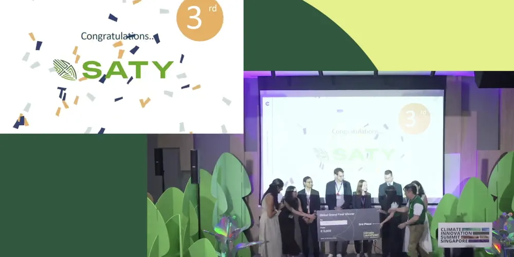 Dự án SATY của Việt Nam giành giải ba toàn cầu cuộc thi ClimateLaunchpad 2026. Ảnh: Climate-KIC