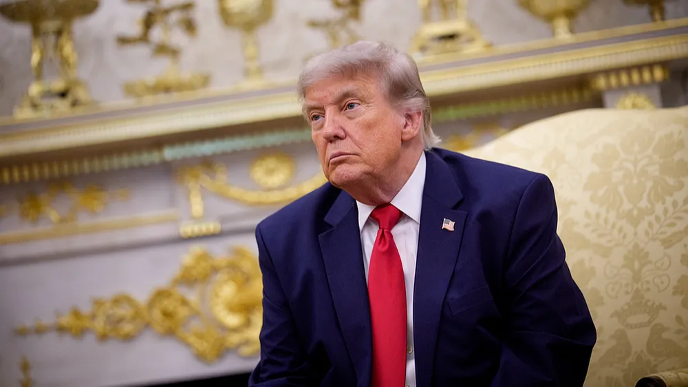 Tổng thống Donald Trump tại Nhà Trắng. Ảnh: CGTN