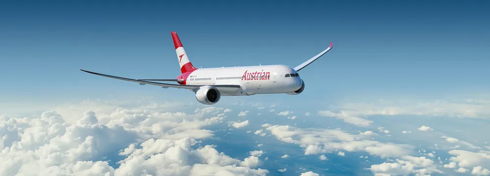 Một máy bay thương mại của Austrian Airlines. Ảnh: AUSTRIAN AIRLINES