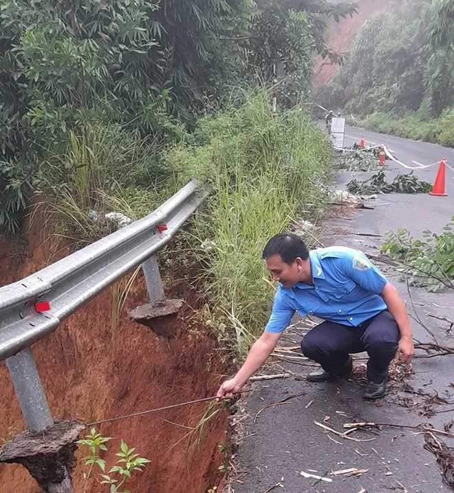 Hiện trường vụ sạt lở