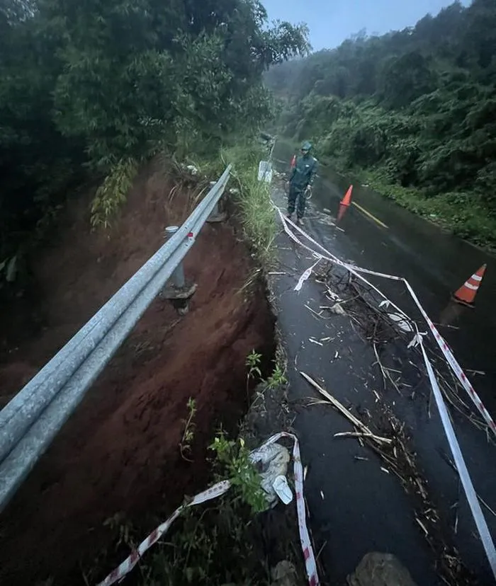 Hiện trường vụ sạt lở