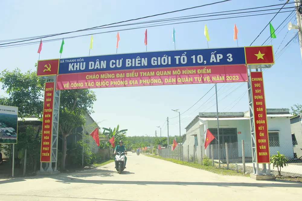 Một góc Khu dân cư liền kề chốt dân quân biên giới xã Thanh Hòa, huyện Bù Đốp